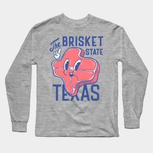 Texas the Brisket State | Texas Pitmaster BBQ Beef Barbecue Dads Backyard Premium Quality BBQ | Backyard Pool Party BBQ | Summer Long Sleeve T-Shirt